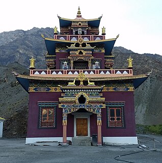 Gue (Lahul and Spiti) Village in Lahul and Spiti District, Himachal Pradesh, India