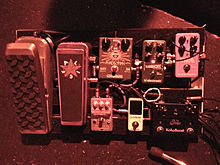 Guthrie Govan's Aristocrats pedalboard (2012 U.S. tour) Guthrie Govan's Aristocrats pedalboard (U.S. tour).jpg