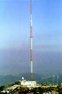 Guyed mast Tall thin vertical structure that is supported by guy lines