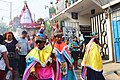 Habitantes de panchimal disfrazados para realizar la danza de los historiantes