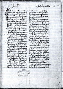Manuscrit de Hans Fründ sur les procès de sorcellerie dans le Valais, bibliothèque centrale de Lucerne