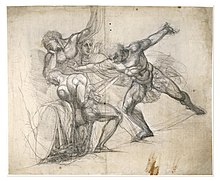 Henry Fuseli, The Death of Brutus, a charcoal drawing with white chalk (c.1785) Henry Fuseli, The Death of Brutus, a charcoal drawing with white chalk (c.1785).jpg