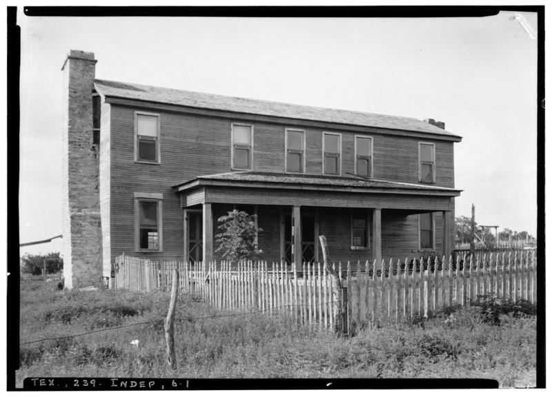 File:Historic American Buildings Survey, Harry L. Starnes, Photographer May 18, 1936 FRONT AND SIDE ELEVATION. - Samuel Seward House, Northeast of Independence, Independence, HABS TEX,239-INDEP,6-1.tif