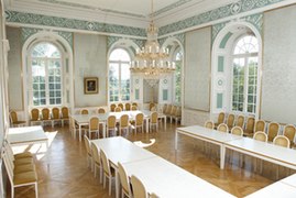 Sala verde del Castillo de Hohenheim.