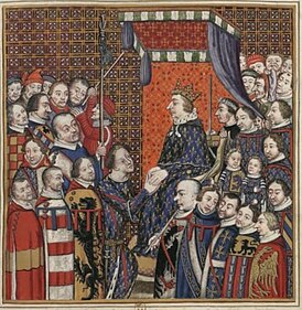 Эдуард де Божё - за Луи де Бурбоном, который приносит оммаж королю