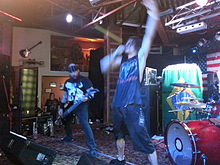 Incite performing with bassist Christopher El of Arizona rock band Autumn's End