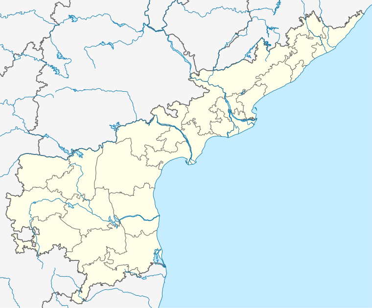 Map of the main forts of the Coromandel Coast in the current Indian state of Andhra Pradesh