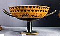 Ionian black figure Little Master cup - horseman - dolphins - horseman hunting stag - Wien KHM AS IV 3579 - 04