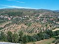 Vista aérea de Isna de São Carlos, una de las localidades de la freguesia.