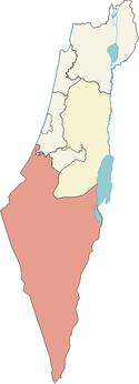 南部地区 (イスラエル)の位置