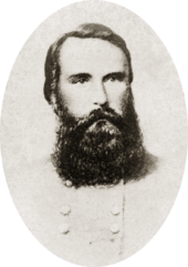 Oval portrait of Longstreet in a Confederate general's uniform
