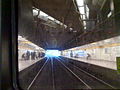 The view from the front of a Metrocar as it enters Platform 2, en route to Airport 1 March 2010