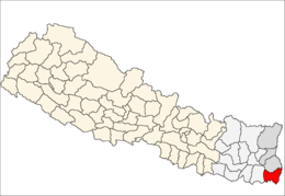 Distretto di Jhapa – Localizzazione
