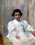 Miniatura per Joaquín Sorolla García vestit de blanc