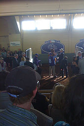 John Gosden saddling Raven's Pass before the Breeders' Cup Classic John Gosden saddling Raven's Pass.jpg