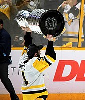 Schultz won the Stanley Cup with the Penguins in the 2016 and 2017. Justin Schultz 2017-06-11 16166 (2).jpg