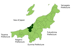 Vị trí của Kashiwazaki ở Niigata