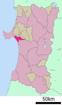 Katagami asend Akita prefektuuris