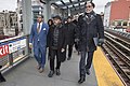 Kevin Parker, Derrick Adams, Robert Cornegy at Nostrand Ave LIRR station