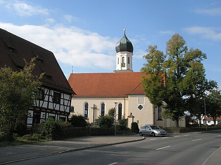 Kirche und Pfarrhaus Schwendi 1