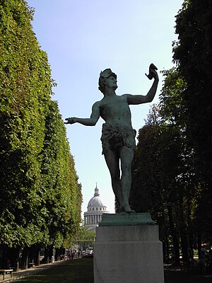 Statue d'acteur grec au jardin du Luxembourg, Paris