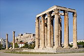 Corinthian: The Temple of Olympian Zeus in Athens, started in the 6th century BC and finished in the 2nd century AD