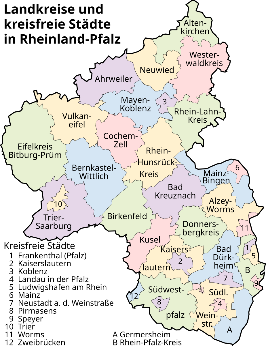 Rheinland pfalz карта