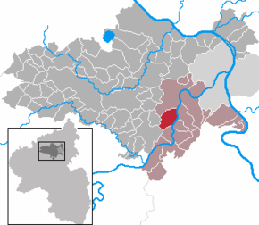 Poziția Lehmen pe harta districtului Mayen-Koblenz