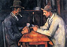 « Kärt uynawçılar », 1892—1893, 2011 yılda iñ qıybat satılğan räsem (250 mln dollar tülängän)