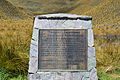 English: A monument marking the release of Red Deer, seen on the Lindis Pass in New Zealand