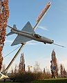 MiG 21 als Reklame für das Luftfahrtmuseum