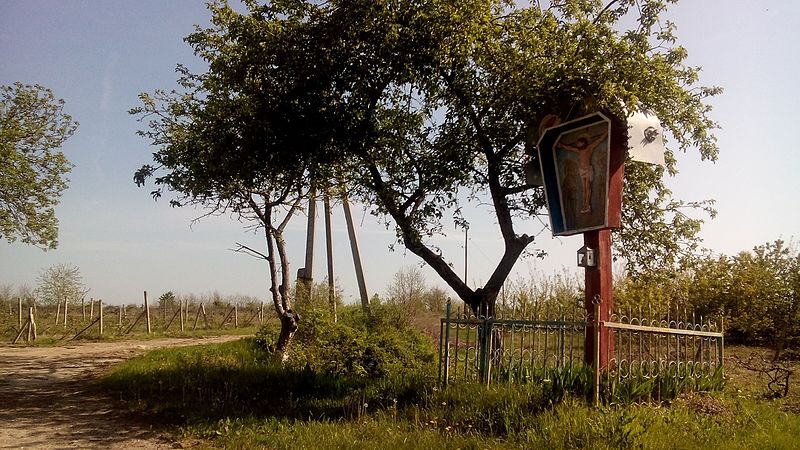 File:MD.IL.Malcoci - Crucifix near Condrița forest - May 2017.jpg