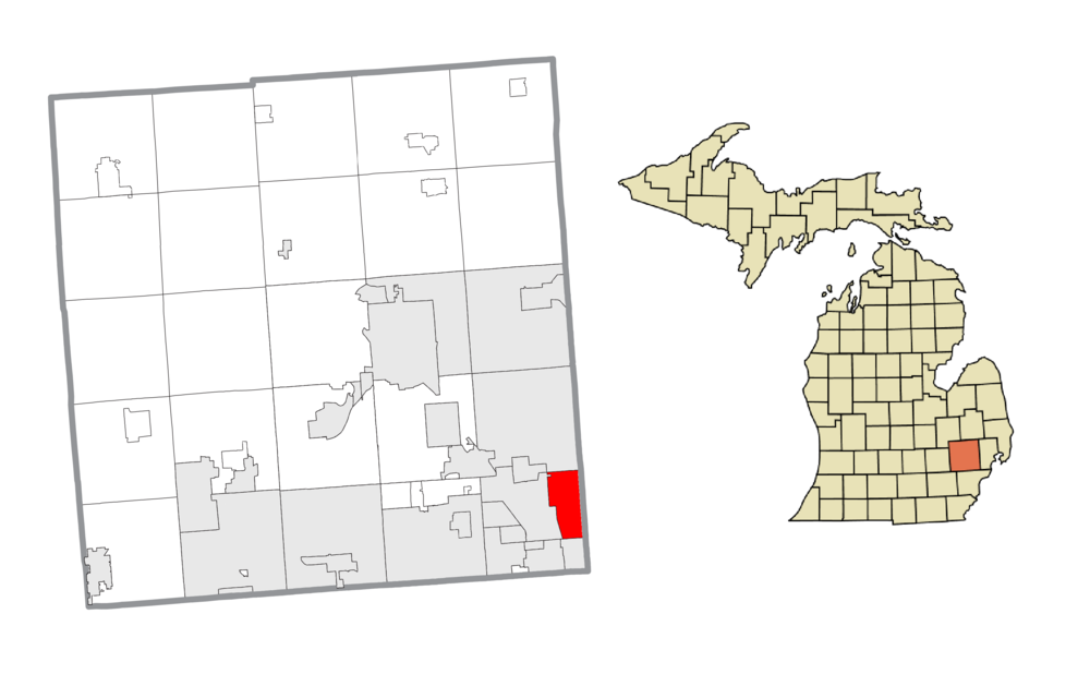 The population density of Madison Heights in Michigan is 18.36 square kilometers (7.09 square miles)
