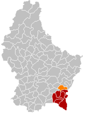Localização de Lenningen em Luxemburgo