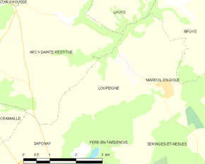 Poziția localității Loupeigne