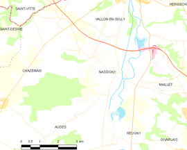 Mapa obce Nassigny