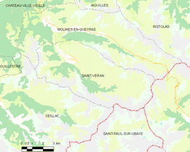 Mapa obce Saint-Véran
