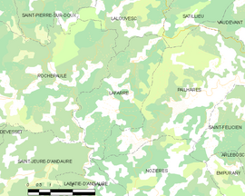 Mapa obce Lafarre