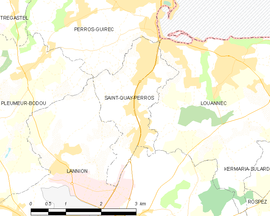 Mapa obce Saint-Quay-Perros