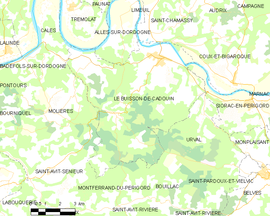 Mapa obce Le Buisson-de-Cadouin