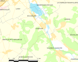 Mapa obce Charpont
