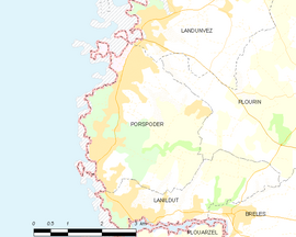 Mapa obce Porspoder