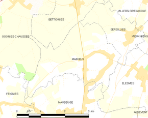 Poziția localității Mairieux
