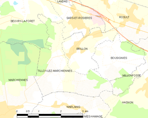Poziția localității Tilloy-lez-Marchiennes