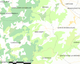 Mapa obce Marchampt