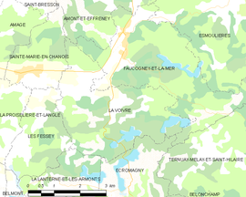 Mapa obce La Voivre
