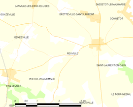 Mapa obce Reuville