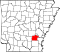 Map of Arkansas highlighting Lincoln County.svg