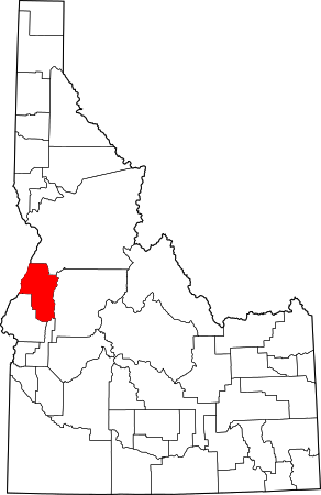 Map of Idaho highlighting Adams County.svg