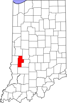 Map of Indiana highlighting Clay County.svg
